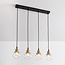 4-lichts art Deco hanglamp Bologna - transparant glas