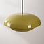 Retro hanglamp Orbia in glanzend khaki groen