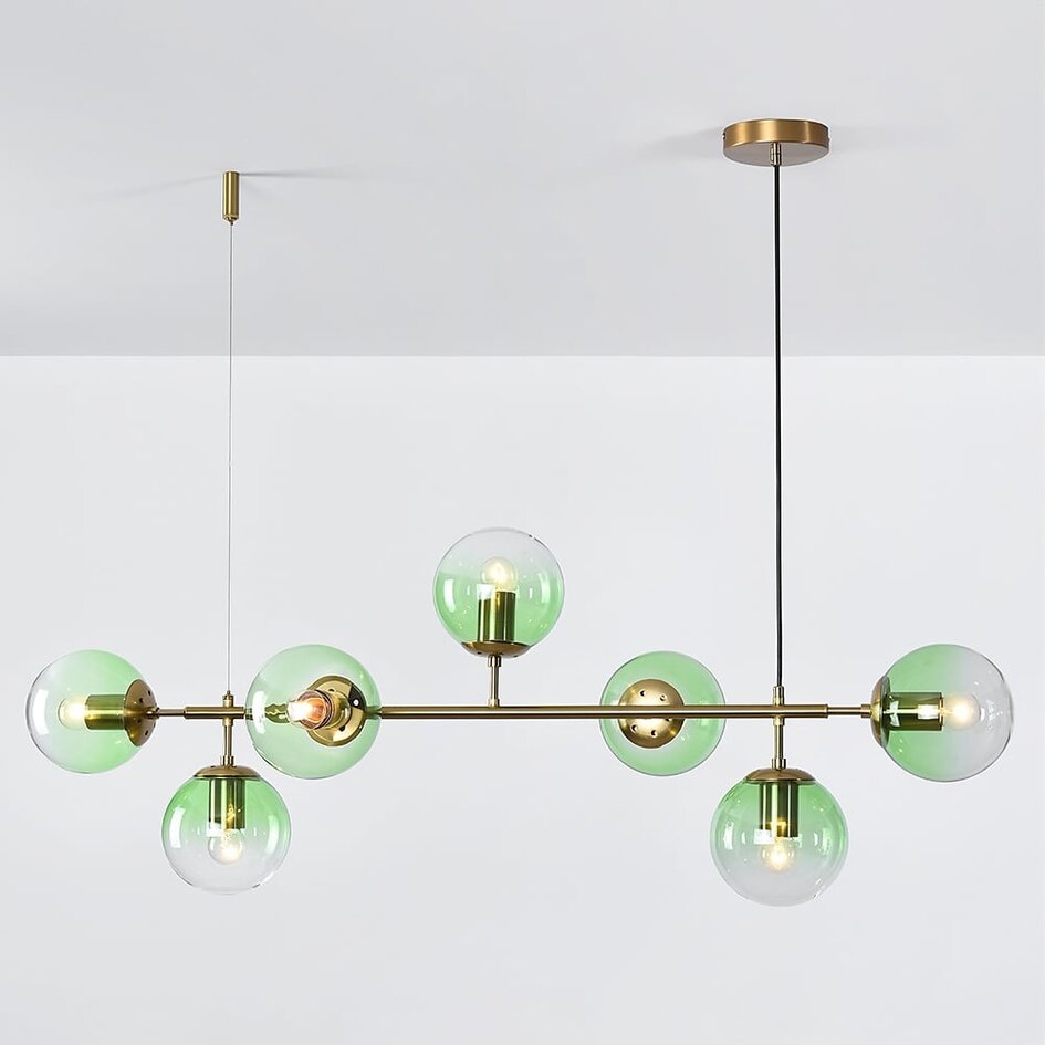 Suspension design avec différentes teintes de verre - Hepta