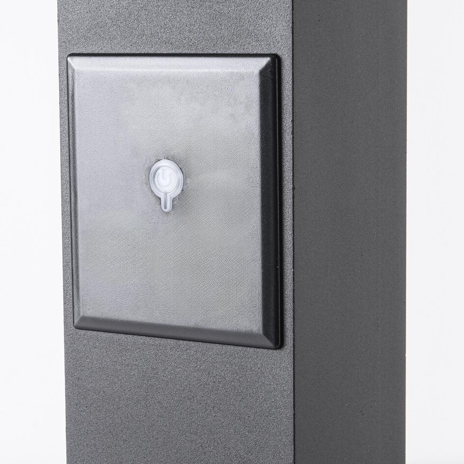 Lampe d'extérieur intelligente avec prise électrique et application Tuya Ute – noire, avec diffuseur et 2 prises électriques