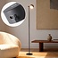 Moderne vloerlamp Zinc met oplaadbare leeslamp – zwart