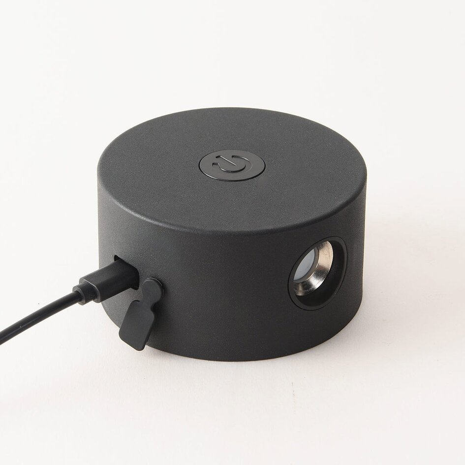Vloerlamp Zinc met oplaadbare leeslamp, touch dimmer en geïntegreerde LED - zwart