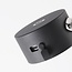 Lampadaire Zinc avec liseuse rechargeable, variateur tactile et LED intégrée - noir