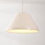 Hanglamp Calyx in glanzend licht beige met witte binnenkant