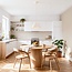 Suspension Calyx - beige clair brillant à l'intérieur blanc