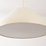 Suspension Evara en beige clair brillant avec intérieur blanc