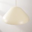 Hanglamp Evara in glanzend licht beige met witte binnenkant