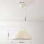 Hanglamp Evara in glanzend licht beige met witte binnenkant