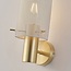 Wandlamp Malha - gouden armatuur met geperforeerde kap