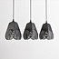 Design hanglamp Brussels 3-lichts in zwart