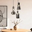 Industriële 3-lichts hanglamp met smoke glas -  Deidre
