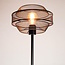 Lampadaire Julian en noir à abat-jour ajouré