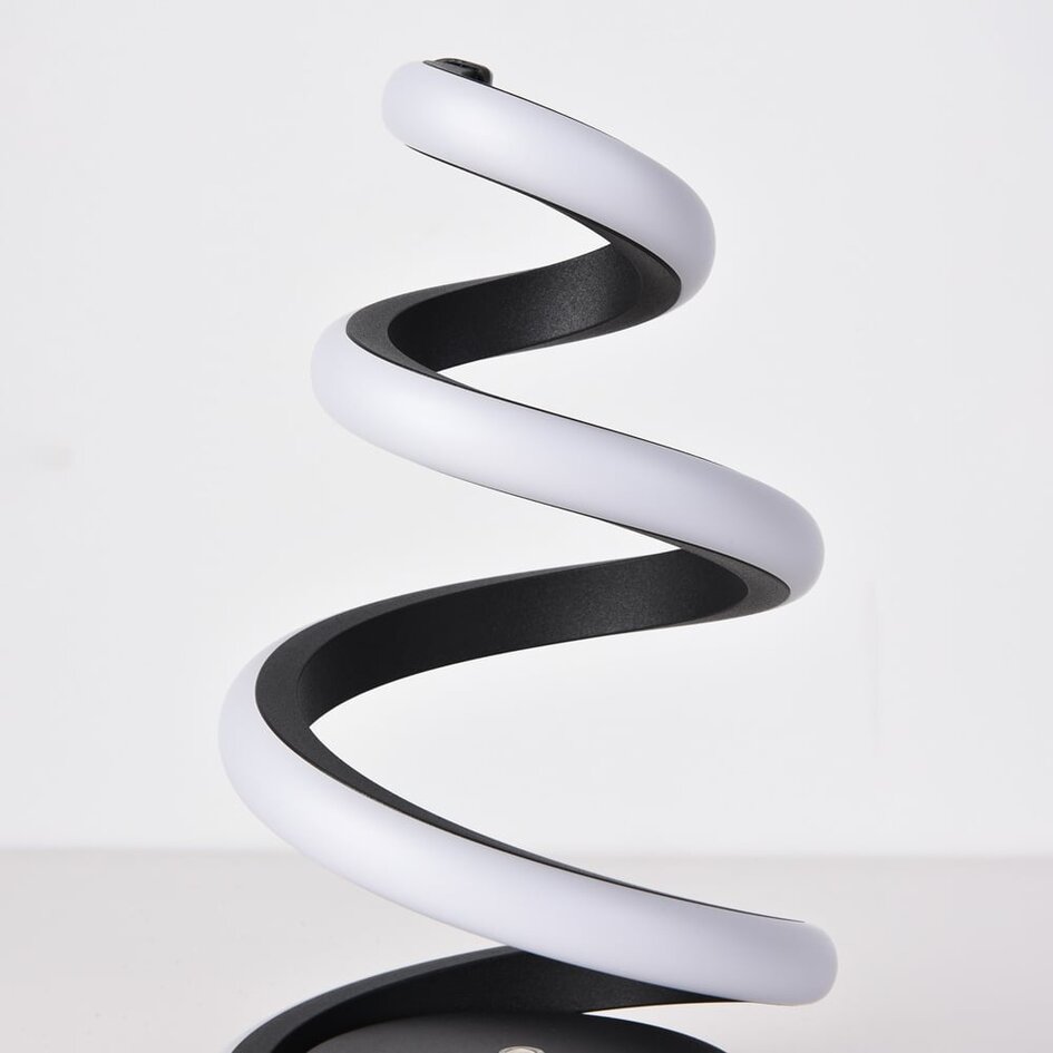 Lampe à poser Borja en spirale avec LED variateur à 3 niveaux