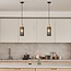 Hanglamp Valce - geperforeerde kap met gouden details, zwart
