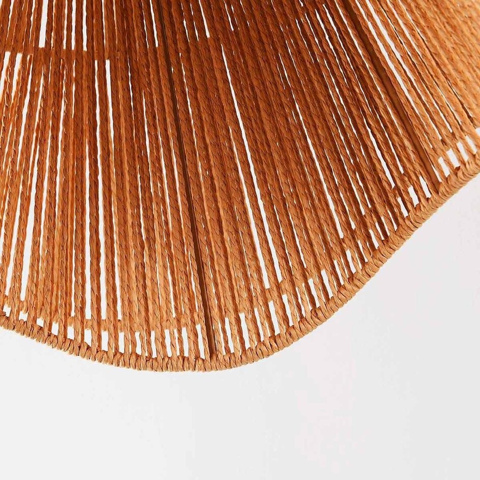 Natuurlijke plafondlamp Eira van papiertouw in organische vorm