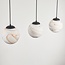 Hanglamp Marbelle 3-lichts met marmerlook glas – zwart