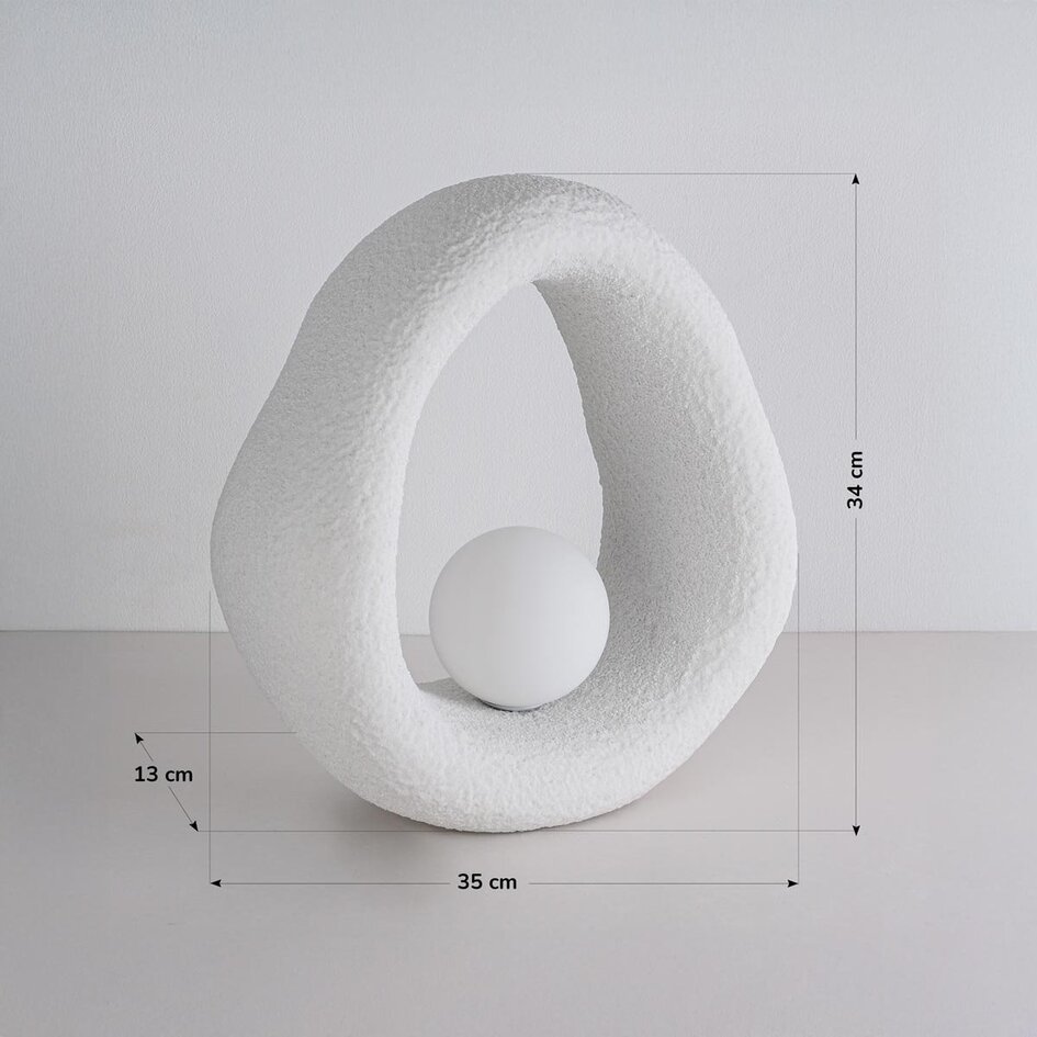 Tafellamp Enso Wabi Sabi - wit