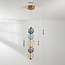 Suspension design Movar avec LED et boules en verre colorées - dimmable par triac