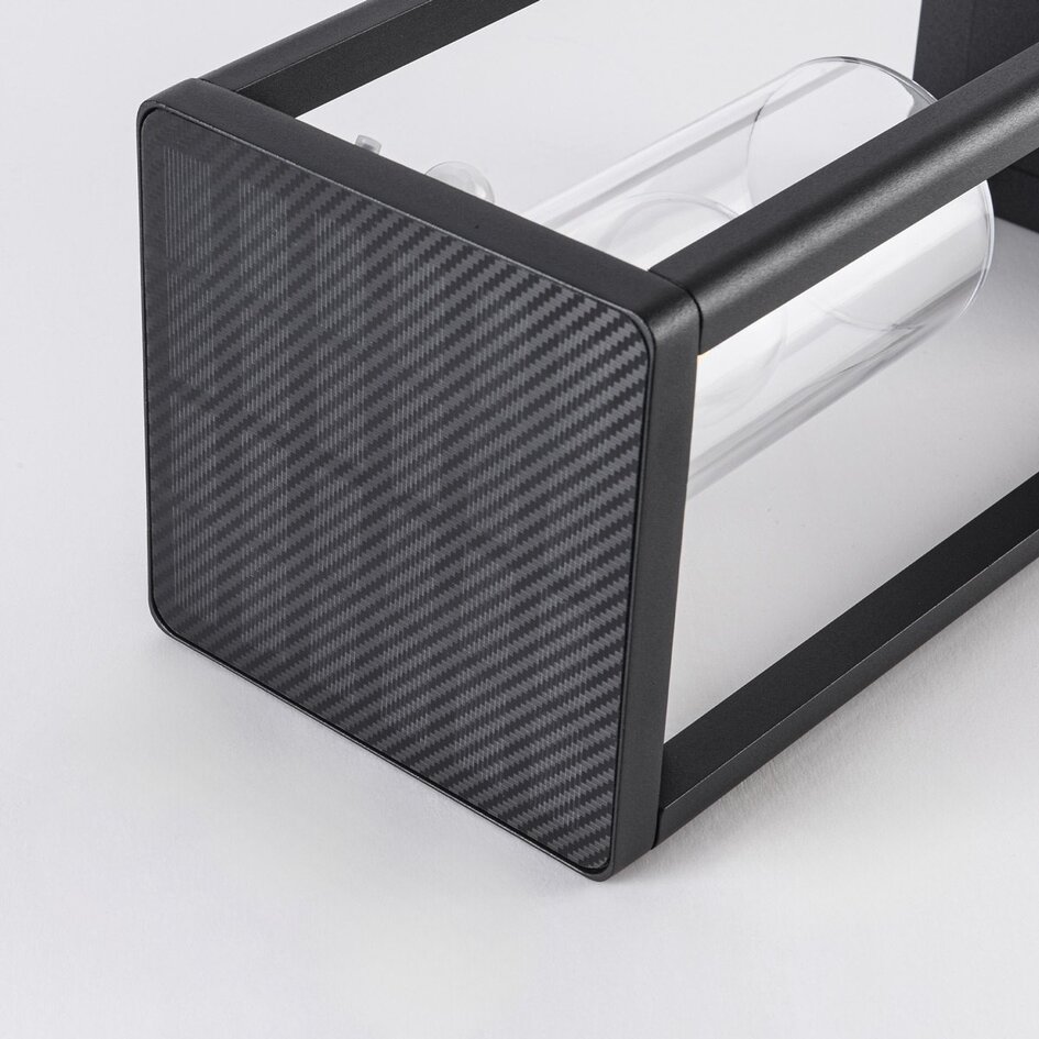 Lampe d'extérieur solaire sur pied Illumina noire avec détecteur