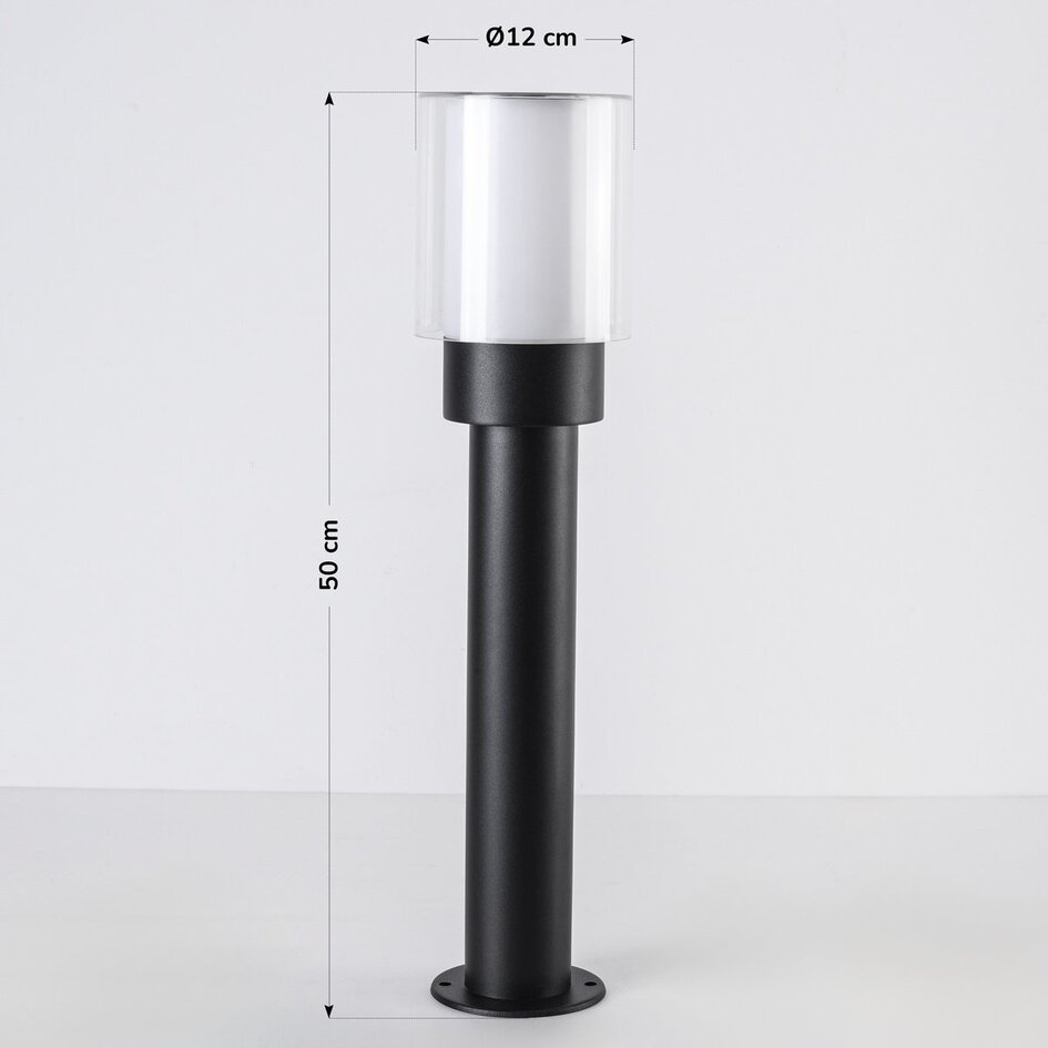 Lampadaire de jardin moderne noir - Baxie