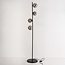 Staande lamp Pippa 4-lichts in zwart met smoke glas