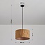 Suspension design Koru en cuir de liège