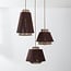 Suspension bohème Yra - corde de coton taupe et brun foncé