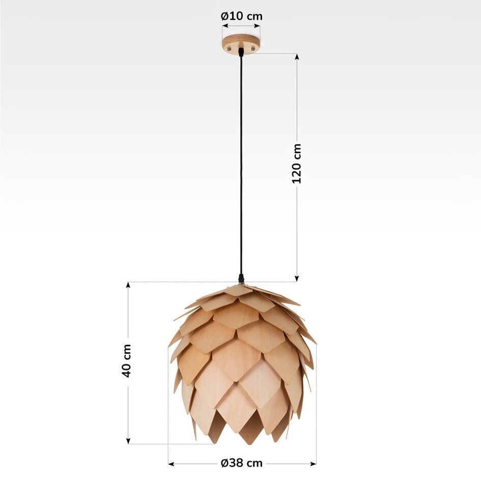 Lampe suspendue à la mode en bois Indore