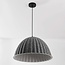 Suspension Siza Ø77 cm - aspect textile plissé gris