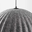 Hanglamp Siza met gevouwen grijze textiellook – Ø77 cm