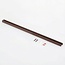 Rail monophasé raccordable de 75 cm sans bloc d’alimentation, embout inclus, brun