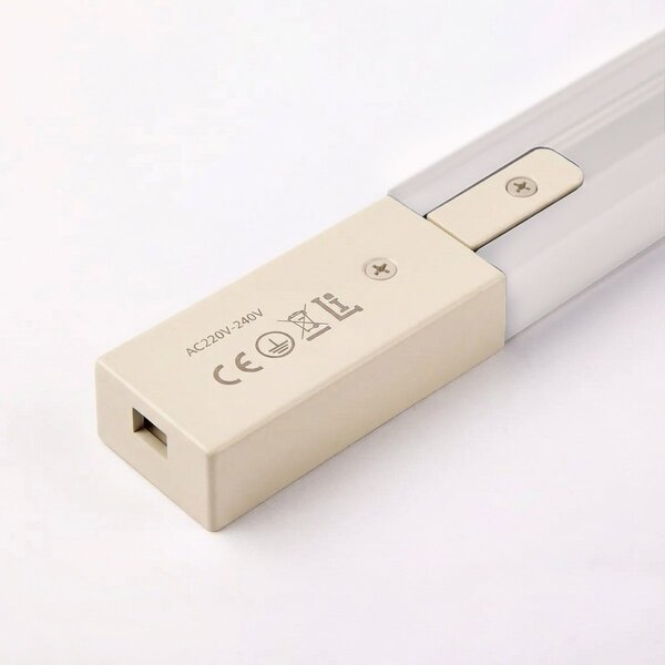 Aansluitblok voor 1-fase railverlichting - beige