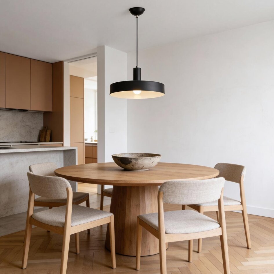 Moderne mat zwarte hanglamp - Bijou