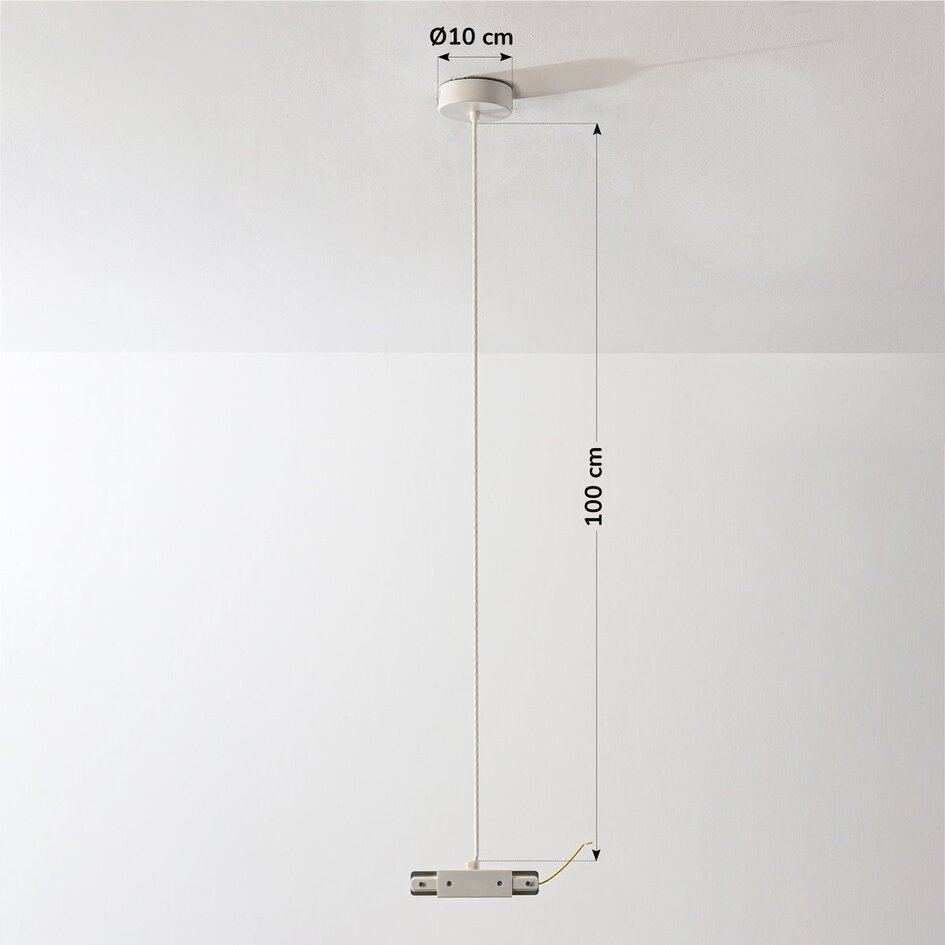 Tweezijdig middenvoeding voor 1-fase railsysteem – zwart of wit