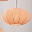 Japandi hanglamp Fero – 4-lichts met beige linnen kappen