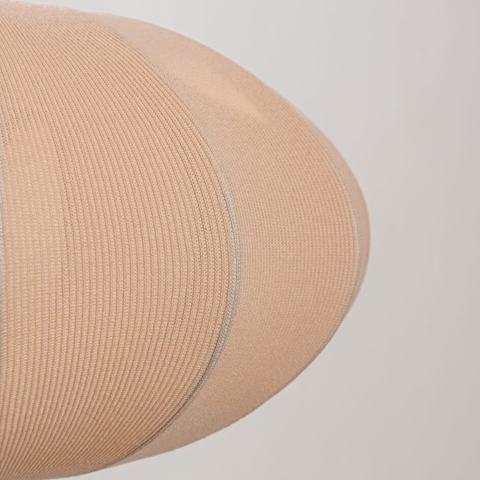 Japandi hanglamp Fero – 4-lichts met beige linnen kappen