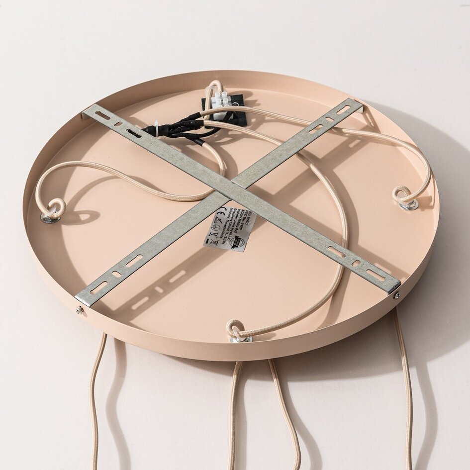 Suspension Japandi Fero – 4 lumières avec abat-jours en lin beige