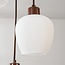 Moderne hanglamp Stockton - bruin met melkwit glas, 3-lichts