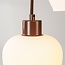 Moderne hanglamp Stockton - bruin met melkwit glas, 3-lichts