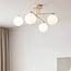 Plafonnier orientable Nymo à 4 lumières - beige et verre laiteux