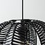 Hanglamp Celina - zwart met rotanlook