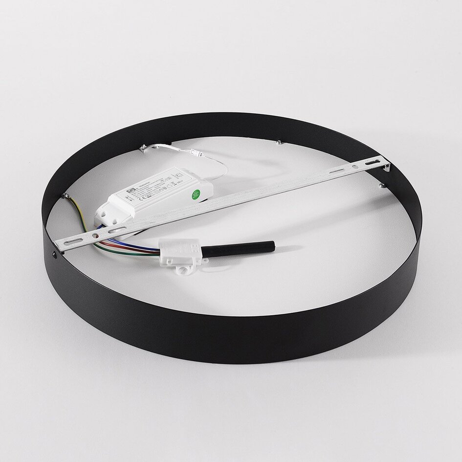 Plafondlamp Cercul Ø40 cm met zwart, grijs en wit steeneffect en 3-staps dimbaar