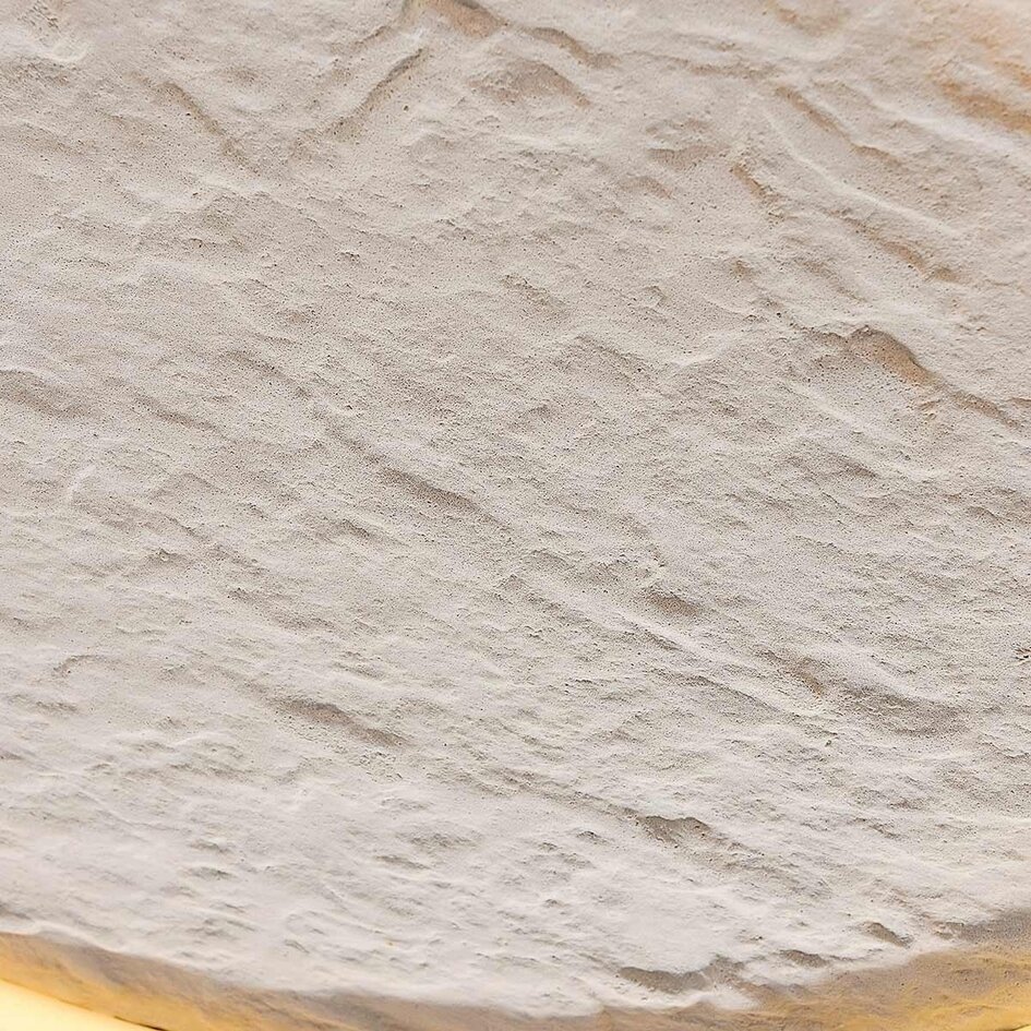 Plafonnier Cercul Ø40 cm noir avec effet pierre blanc cassé – dimmable à 3 étapes