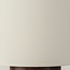 Lampe à poser Koja aspect noyer avec abat-jour en tissu