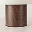 Lampe à poser Koja aspect noyer avec abat-jour en tissu