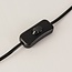 Lampe à poser Koja aspect noyer avec abat-jour en tissu
