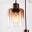 Design hanglamp Pella met drie glazen kappen in bruin ombre-effect