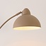 Lampe arc sur pied Arc avec abat-jour métallique beige