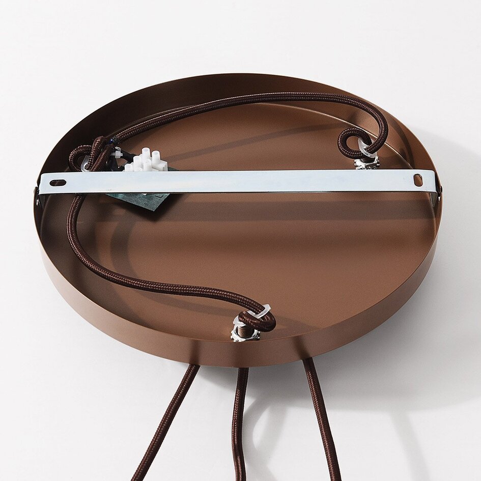 Design hanglamp Tami 3-lichts met naturel bamboe en warm brons