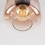 Plafondlamp Soli met glazen kap in bruin ombre-effect